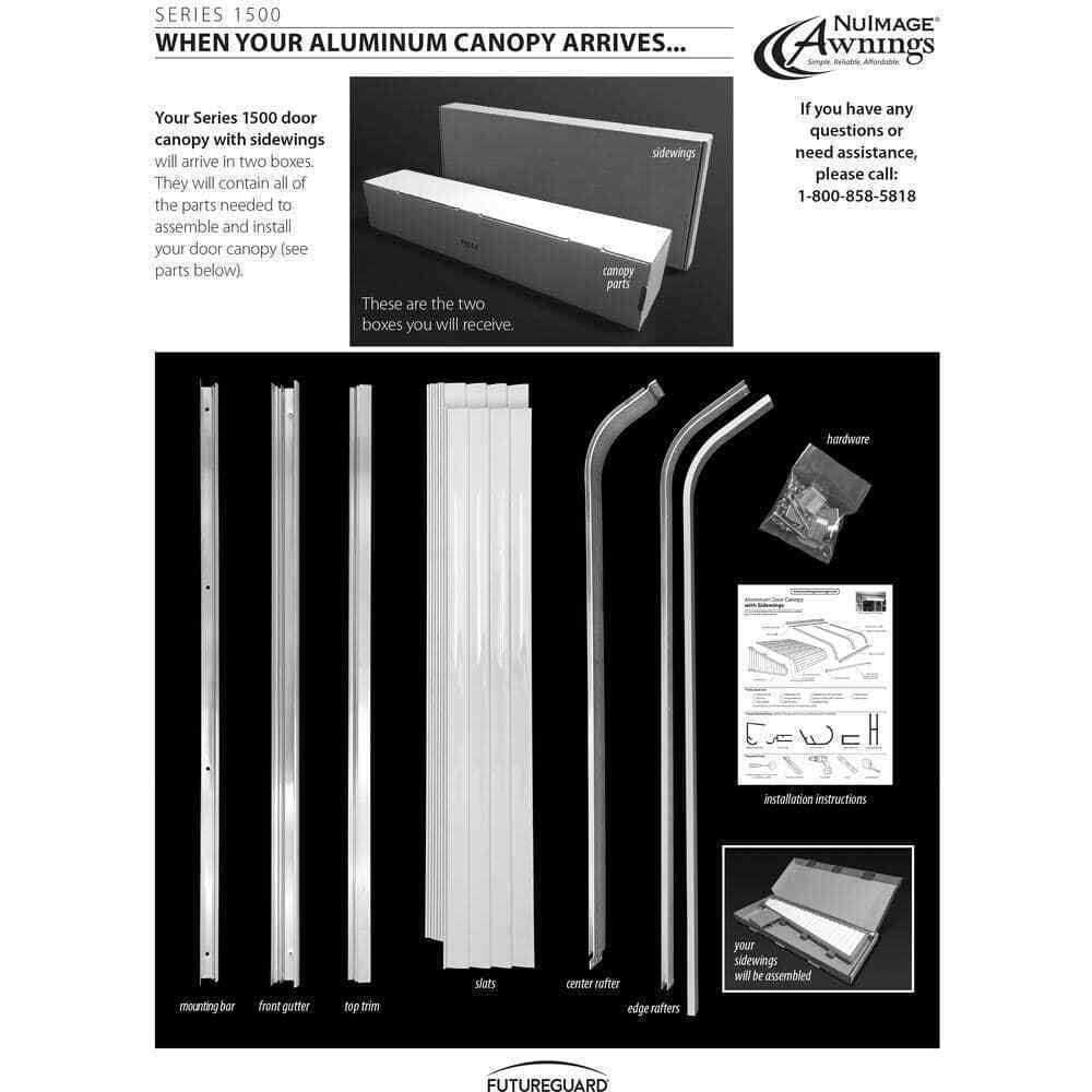 NuImage Awnings 1500 Series Door Canopy Aluminum Awning - Image 3