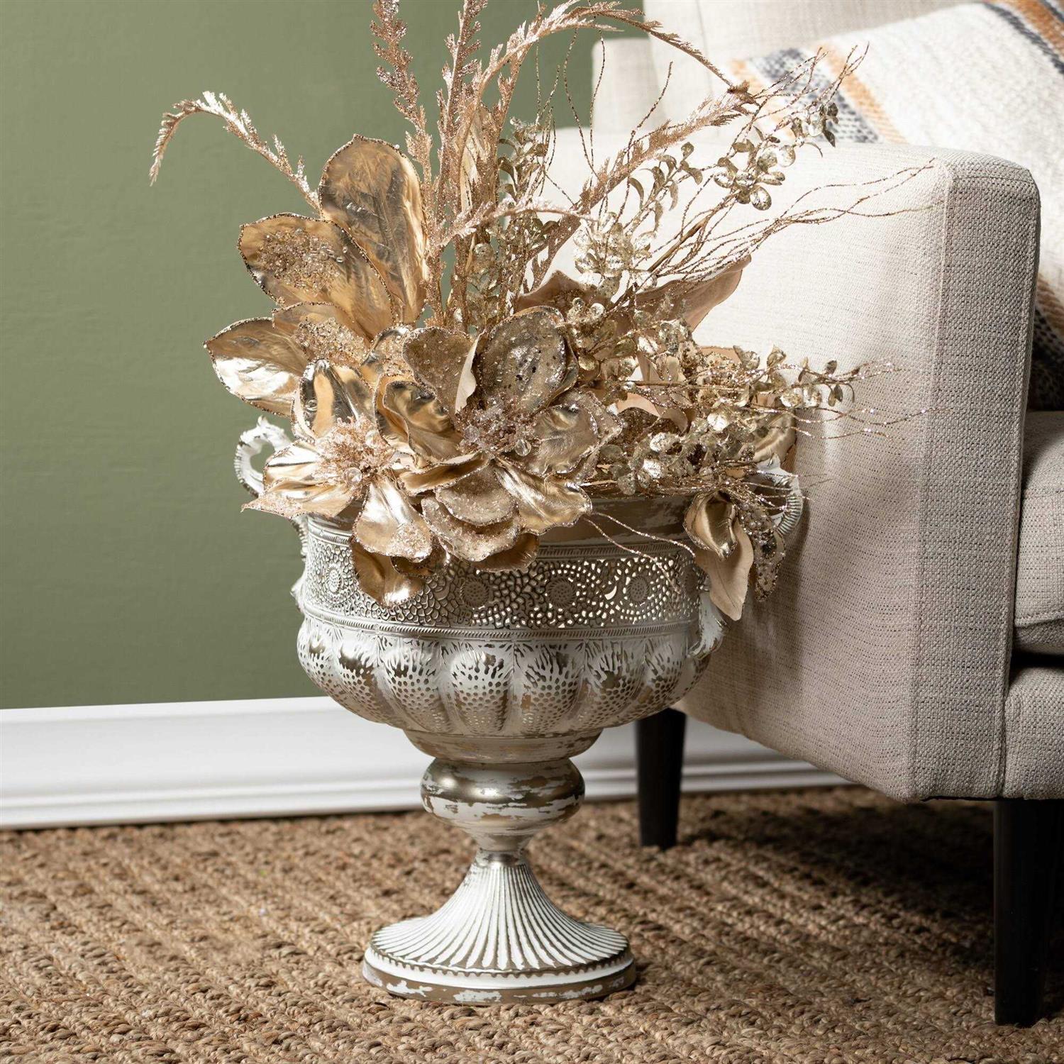 Sullivans Vintage Metal Golden Urn - Image 5