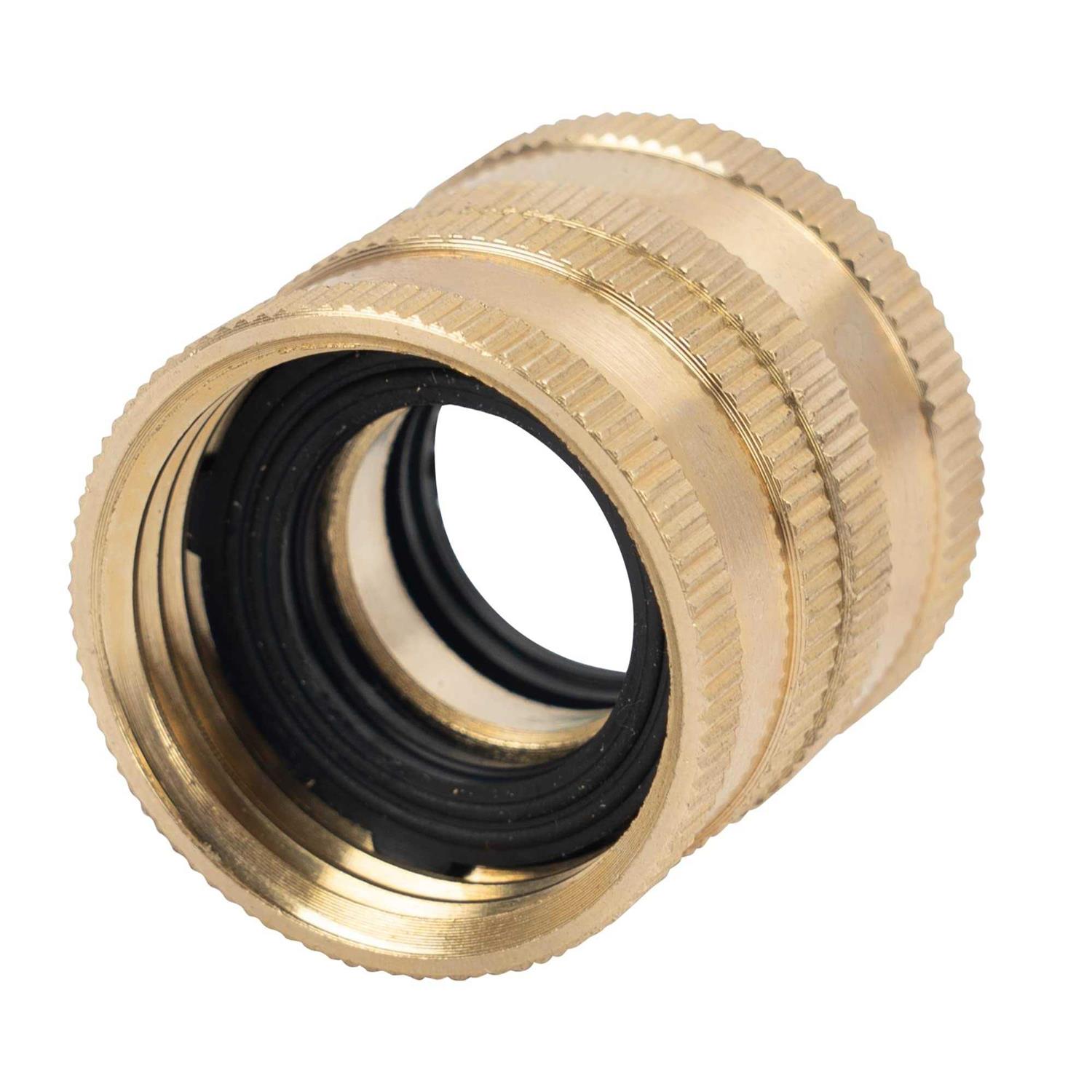 Hourleey Garden Hose Adapter 3/4 Inch Solid Brass Hose Connectors - Image 3