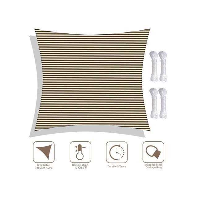 Lagarden 97% UV Block Rectangle Sun Shade Sail Canopy Outdoor Patio Pool - Image 3