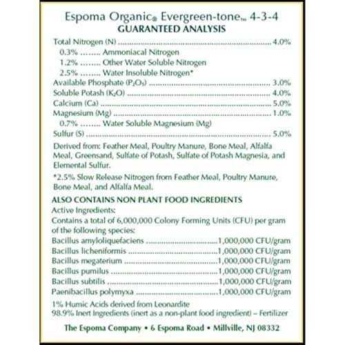 Espoma Evergreen Tone Plant Food - Image 5