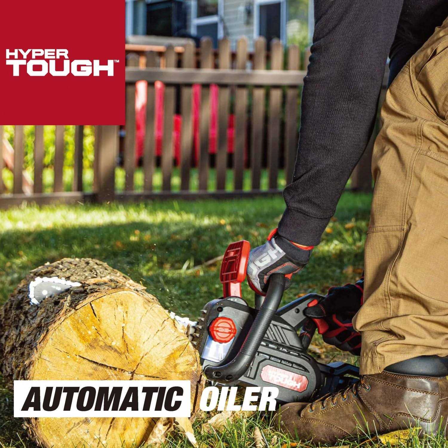 Hyper Tough 20V 4.0Ah Battery Powered 12 Brushless Chainsaw HT22-401-03-03 - Image 3