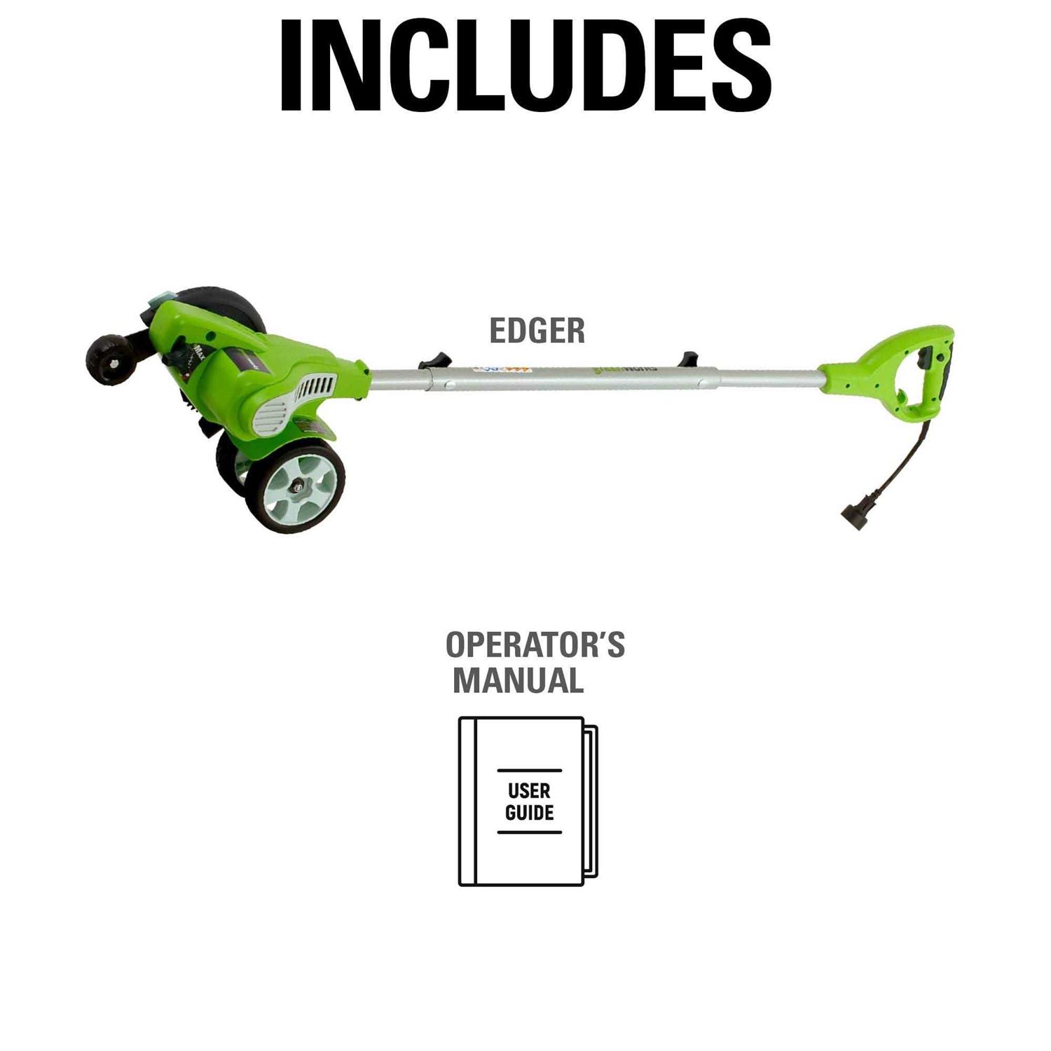 Greenworks 12 Amp Electric Corded Edger 27032 - Image 3