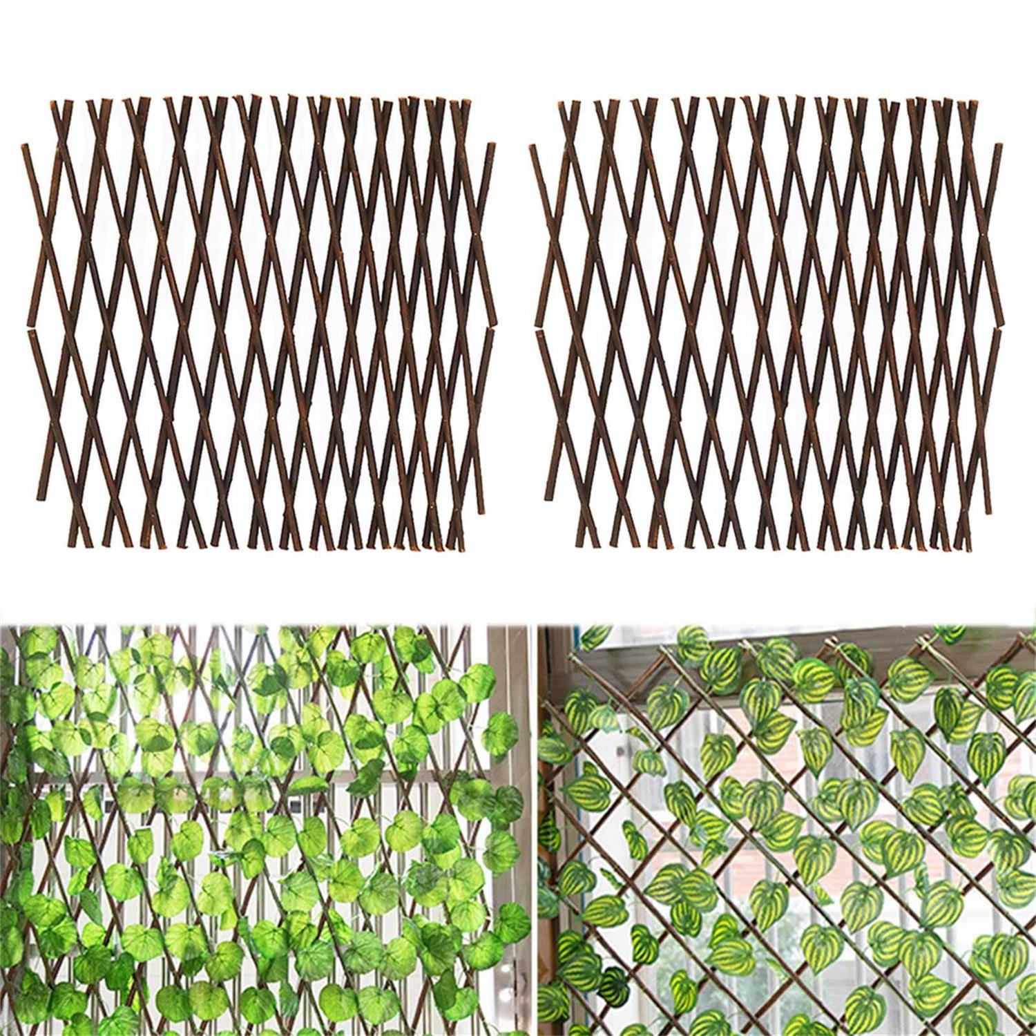 Natural Willow Trellis Expandable Plant Support Plant Climbing Lattice