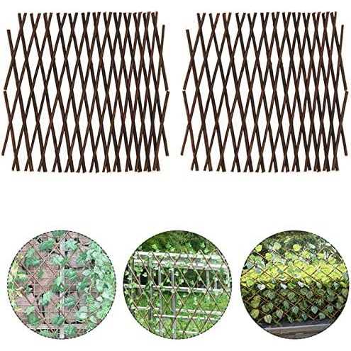 Natural Willow Trellis Expandable Plant Support Plant Climbing Lattice - Image 2