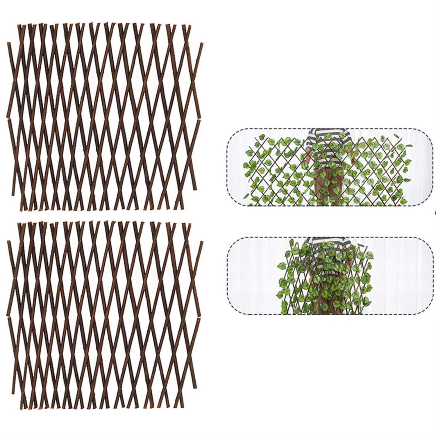Natural Willow Trellis Expandable Plant Support Plant Climbing Lattice - Image 4
