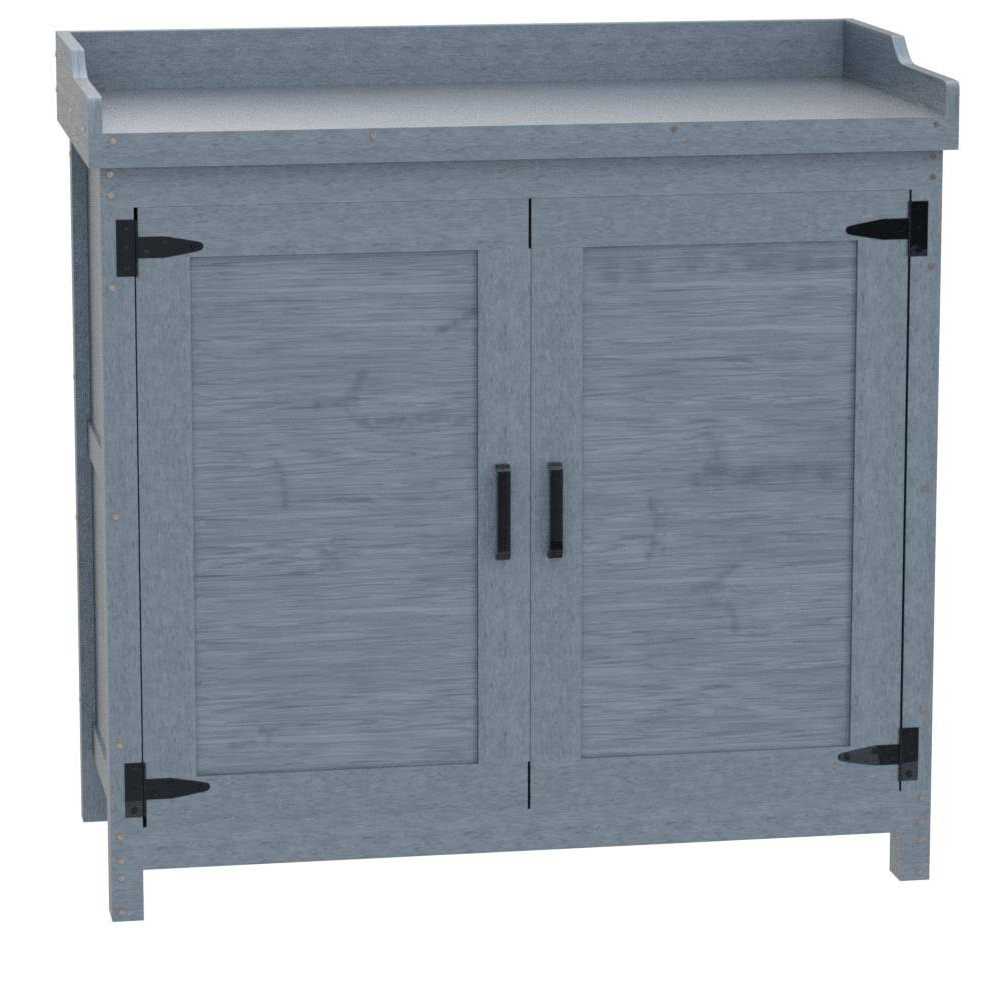 GDLF Outdoor Garden Wood Storage Furniture Box Waterproof Tool Shed w/ Potting Bench - Image 4