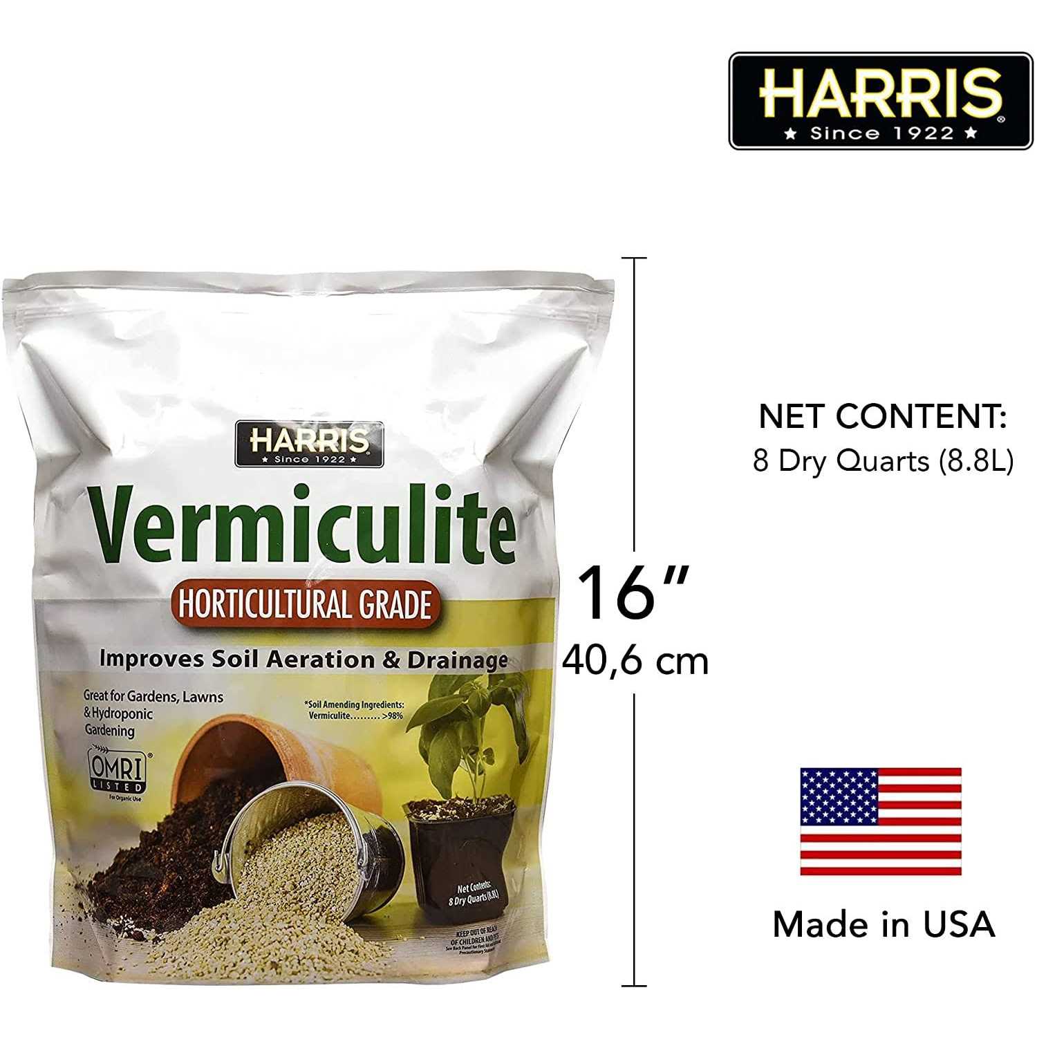 Harris 8 qt. Premium Horticultural Vermiculite for Indoor Plants and Gardening - Image 4