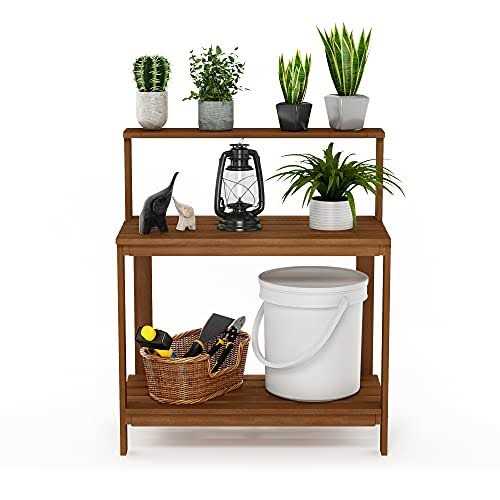 Furinno Tioman Outdoor Hardwood Potting Bench - Image 4