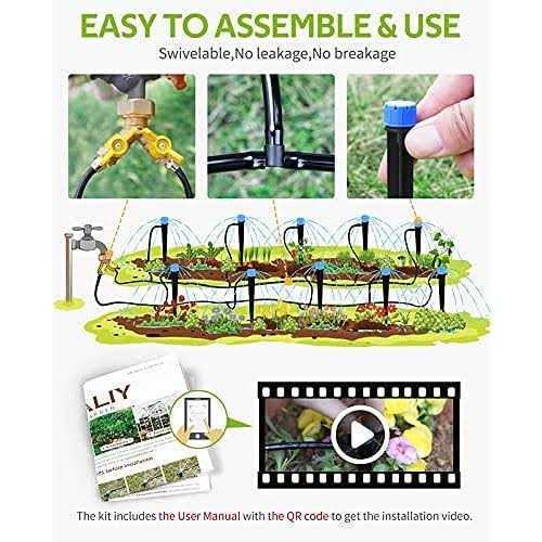 HIRALIY 984FT Drip Irrigation Kit Garden Watering System - Image 4
