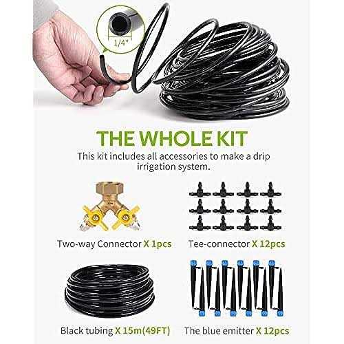HIRALIY 984FT Drip Irrigation Kit Garden Watering System - Image 5