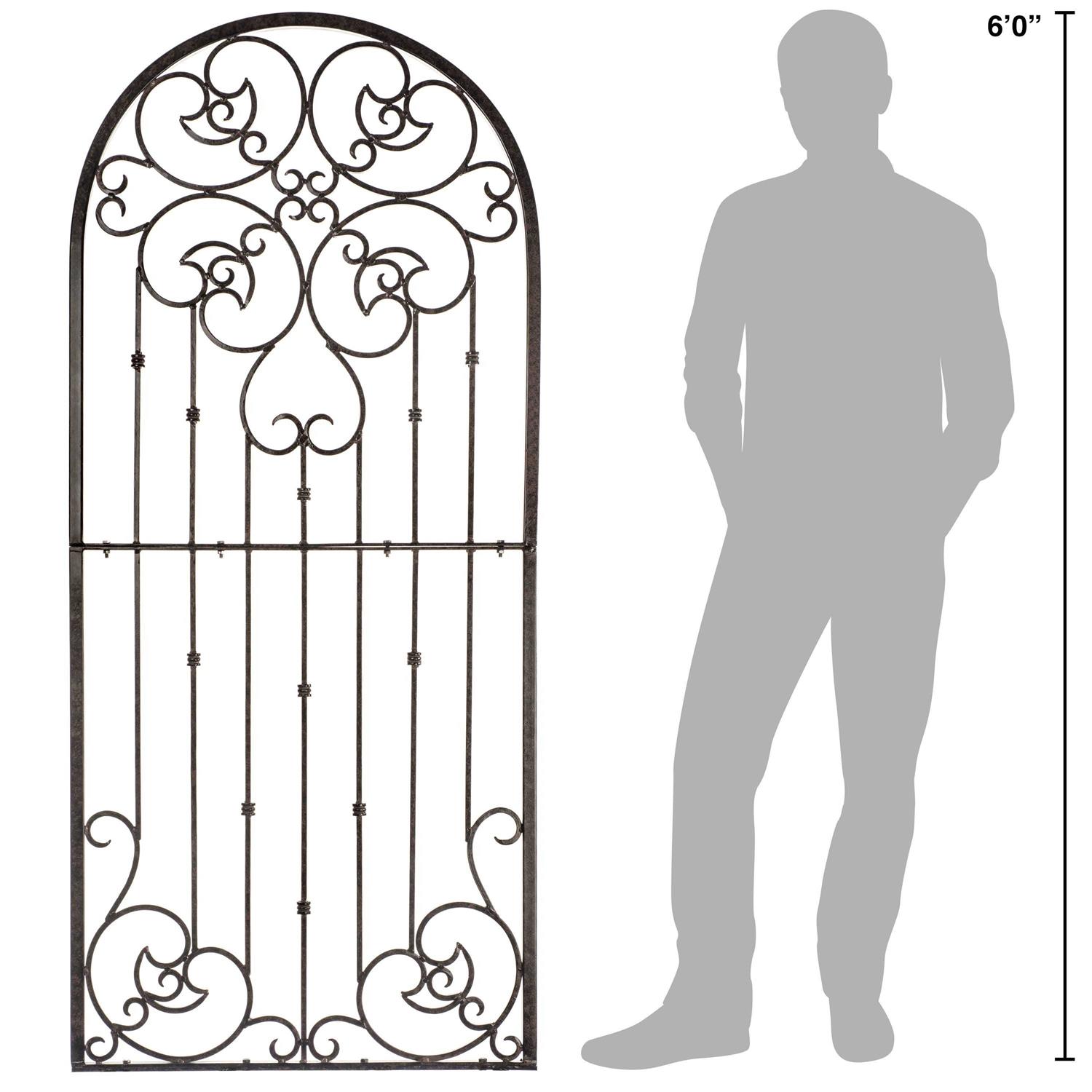 H Potter Garden Trellis Wrought Iron Heavy Scroll Metal Decoration - Image 3