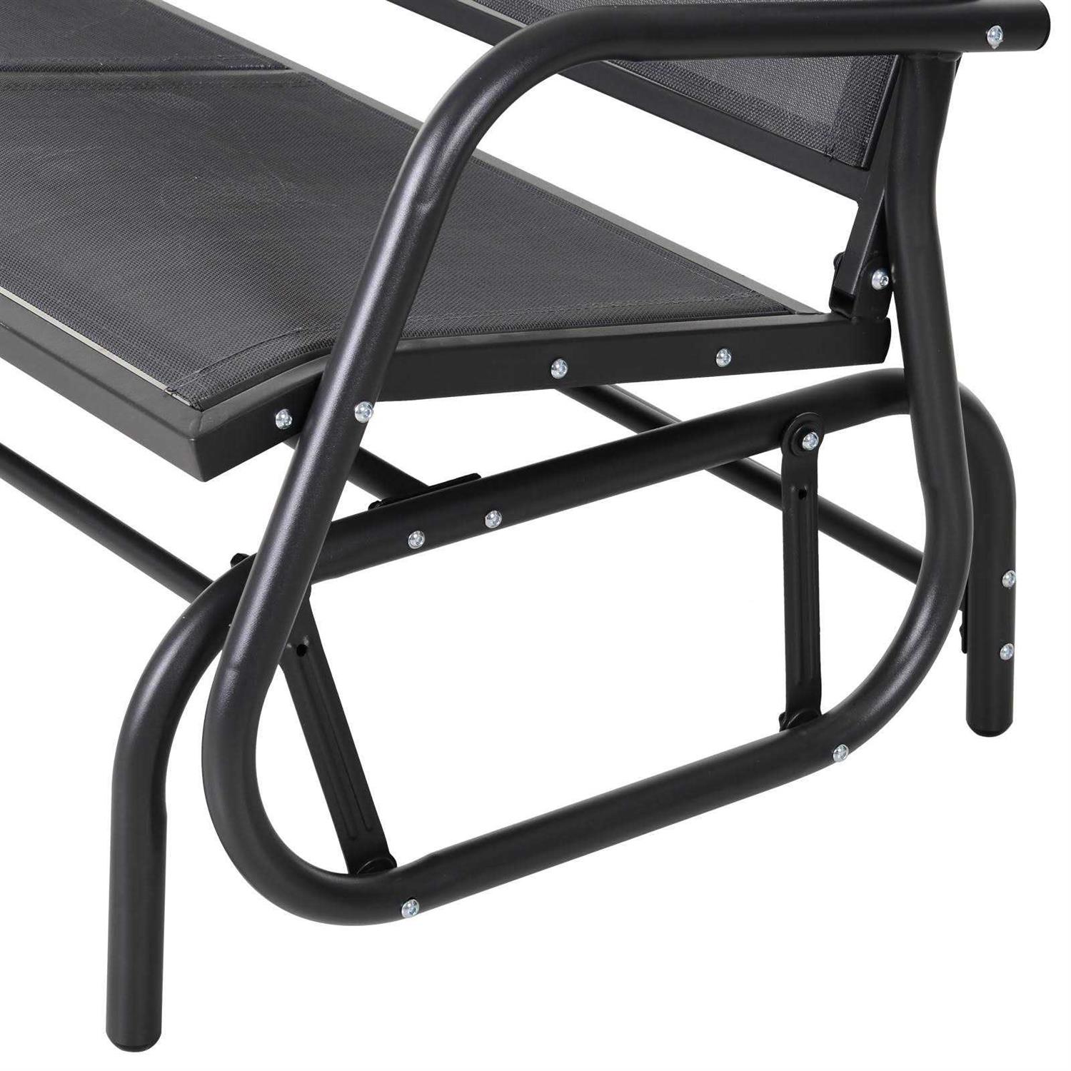 Outsunny 2-Person Glider Bench Rocking Chair - Image 2