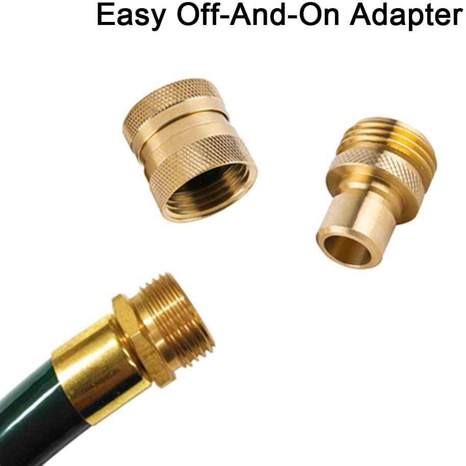 HQMPC Garden Hose Quick Connect Brass Hose Quick Connectors Water Hose Connector 3/4GTH - Image 2