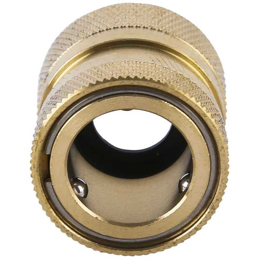 HQMPC Garden Hose Quick Connect Brass Hose Quick Connectors Water Hose Connector 3/4GTH - Image 3