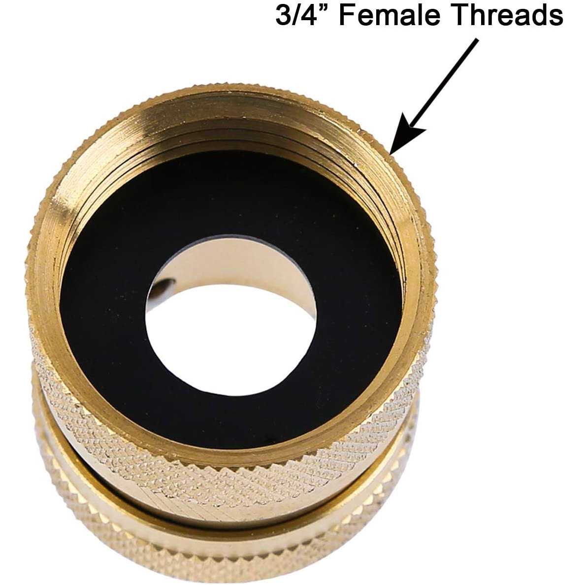 HQMPC Garden Hose Quick Connect Brass Hose Quick Connectors Water Hose Connector 3/4GTH - Image 5