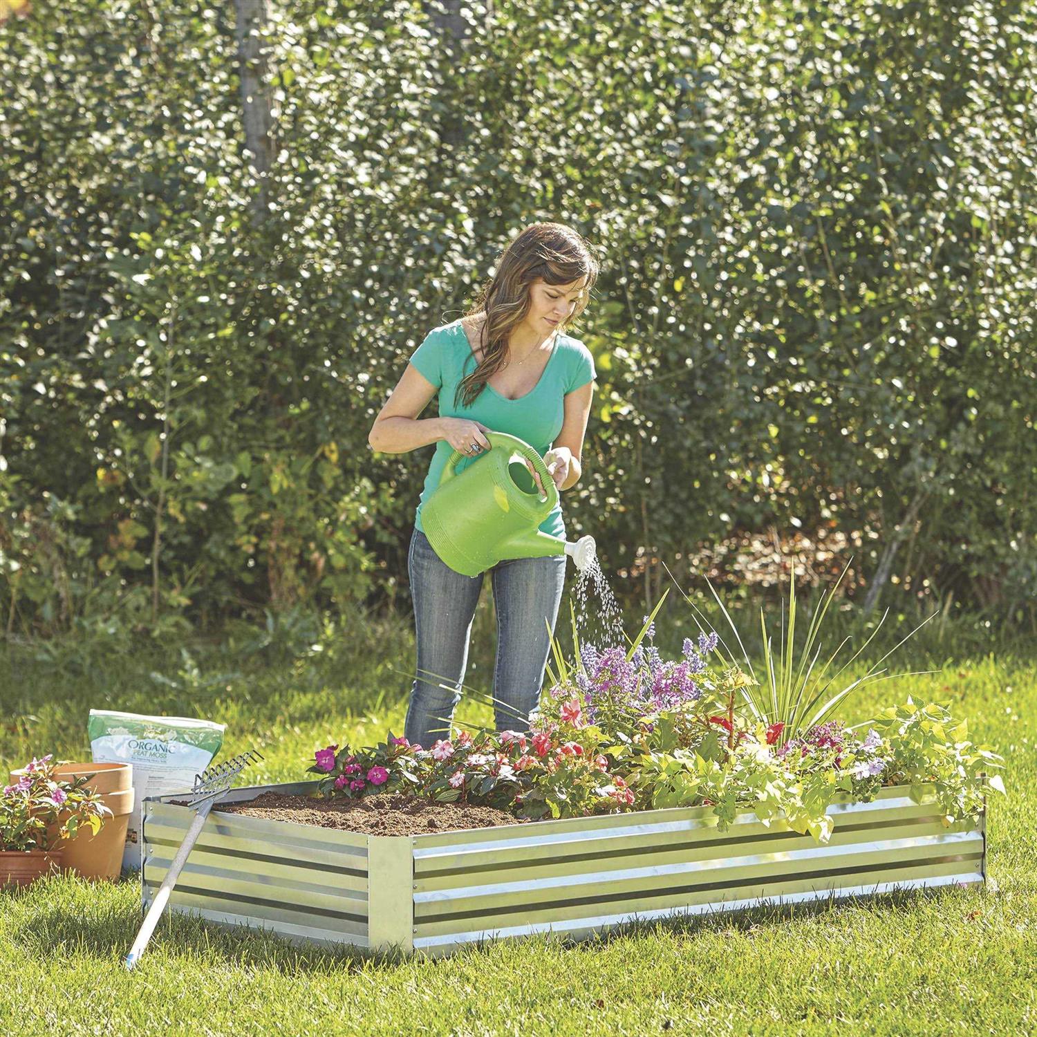 Kotulas 6ft. x 3ft. Galvanized Steel Raised Garden Planter Bed 2811S533 - Image 2