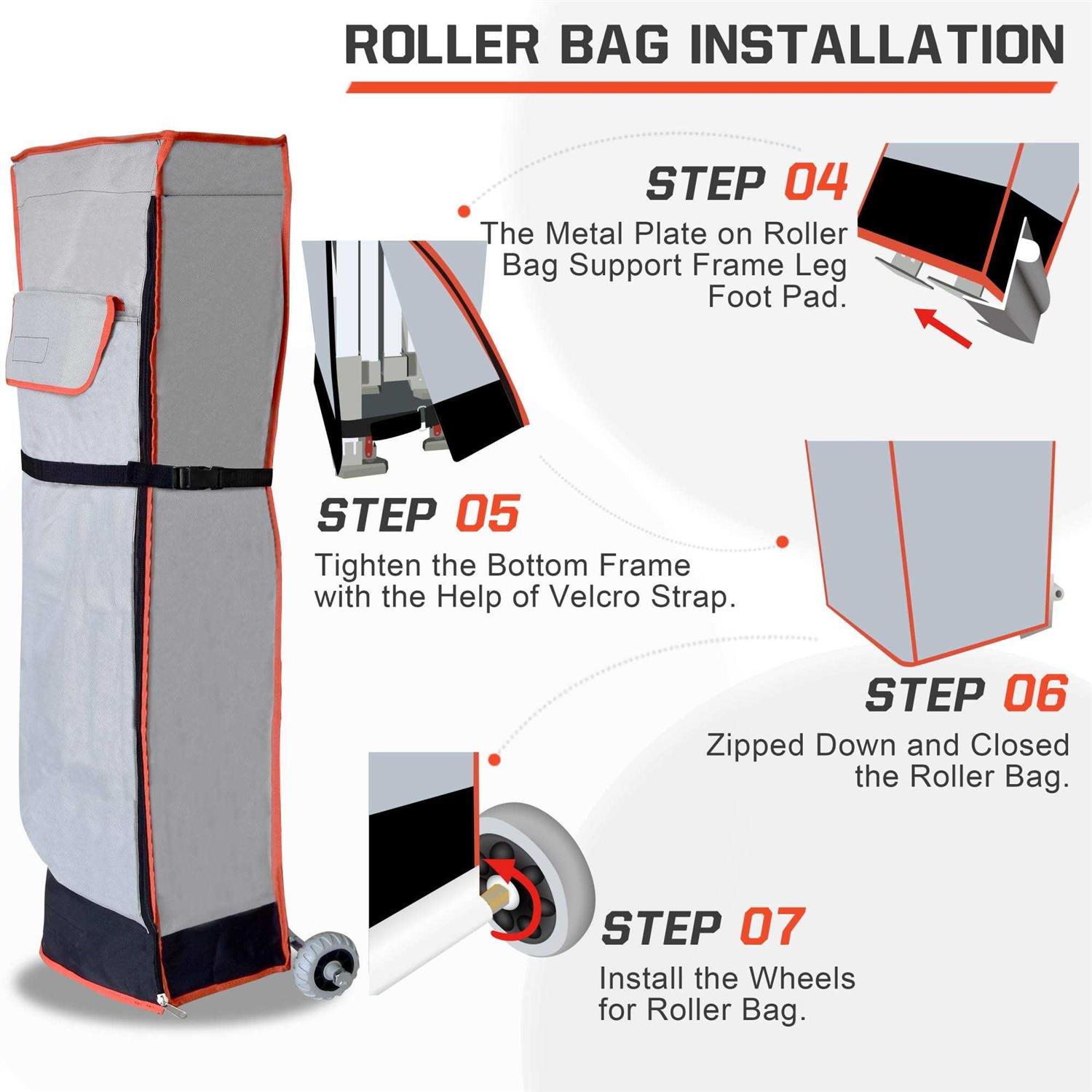 Keymaya Replacement Wheeled Canopy Bag For 10X10 Pop Up Canopy - Image 3