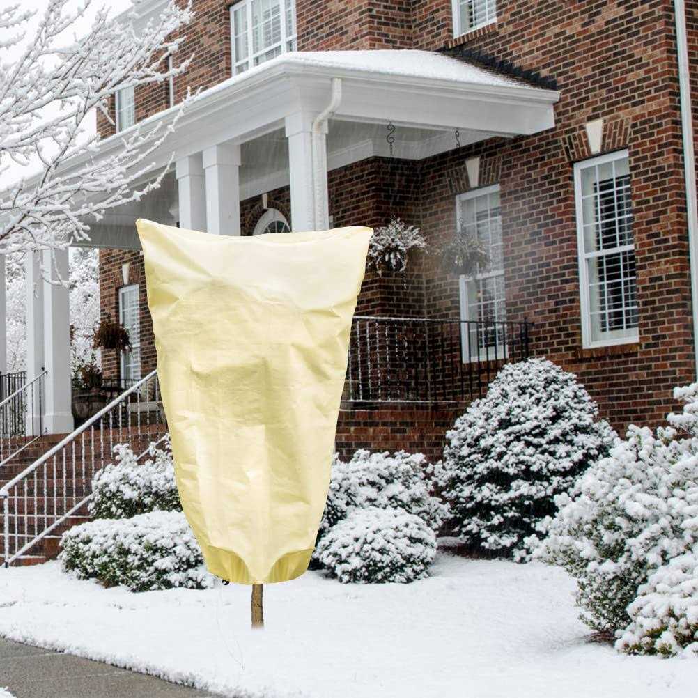 Homimp Frost Protection for Plants,2 Pack of Drawstring Plant Covers Warm Plant Protection Cover Bags for Winter Frost Cold - Image 2