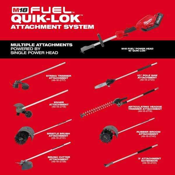 Milwaukee M18 FUEL 18-Volt Brushless Cordless Electric String Trimmer/Blower Combo Kit w/Pole Saw & Two 10 in. Saw Chains - Image 4