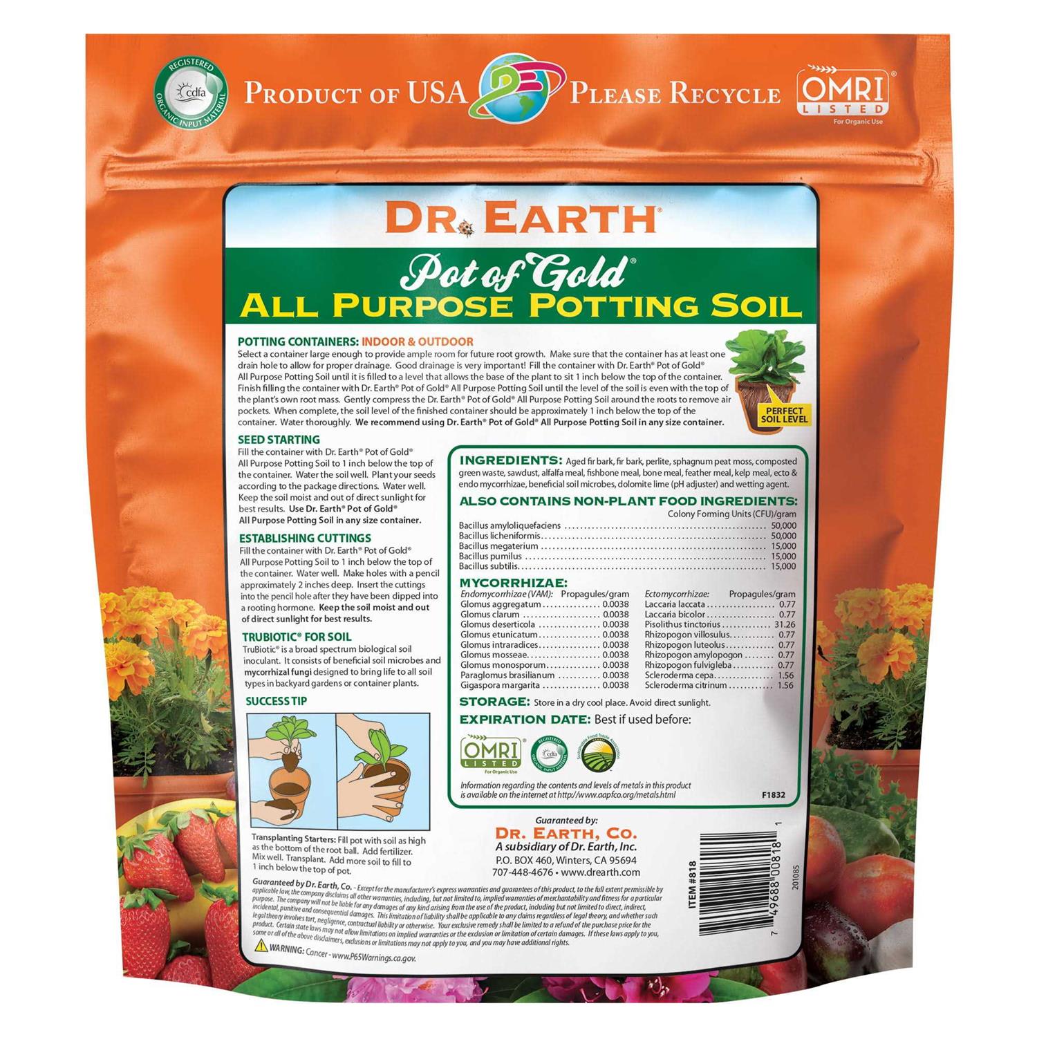 Dr Earth Pot of Gold All Purpose Potting Soil - Image 3