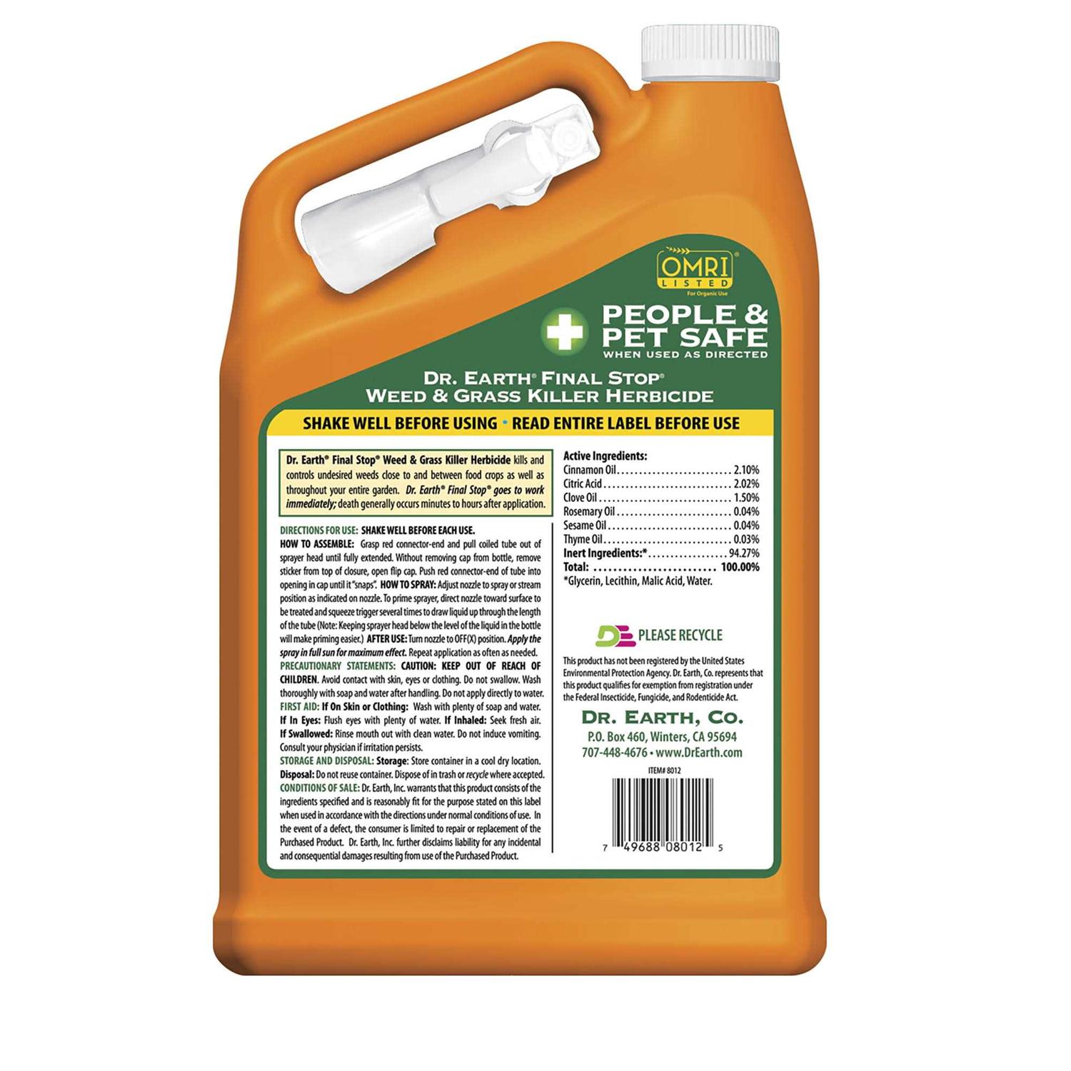 Dr. Earth Final Stop Weed & Grass Killer Herbicide - Image 3