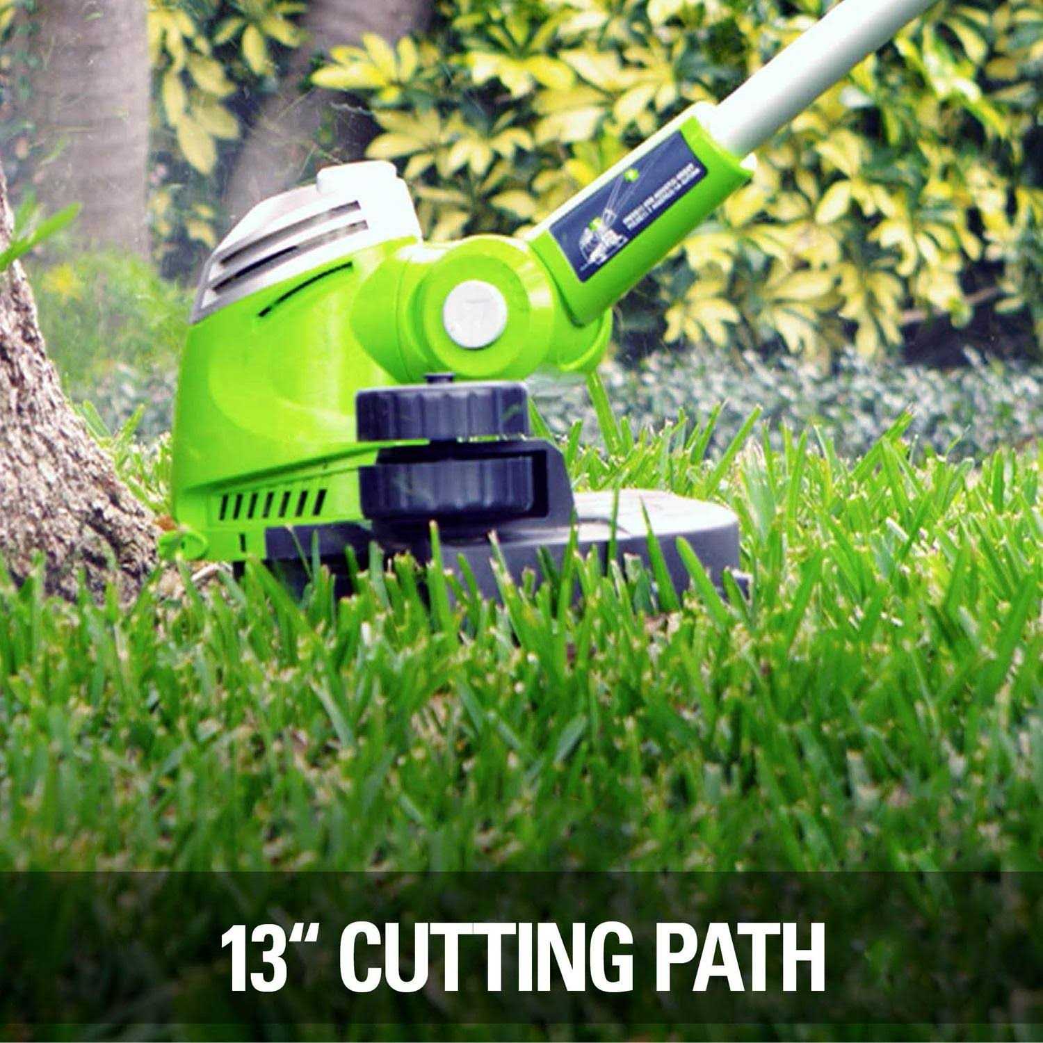 Greenworks 40V 13 Cordless String Trimmer / Edger, 2.0Ah Battery and Charger - Image 3