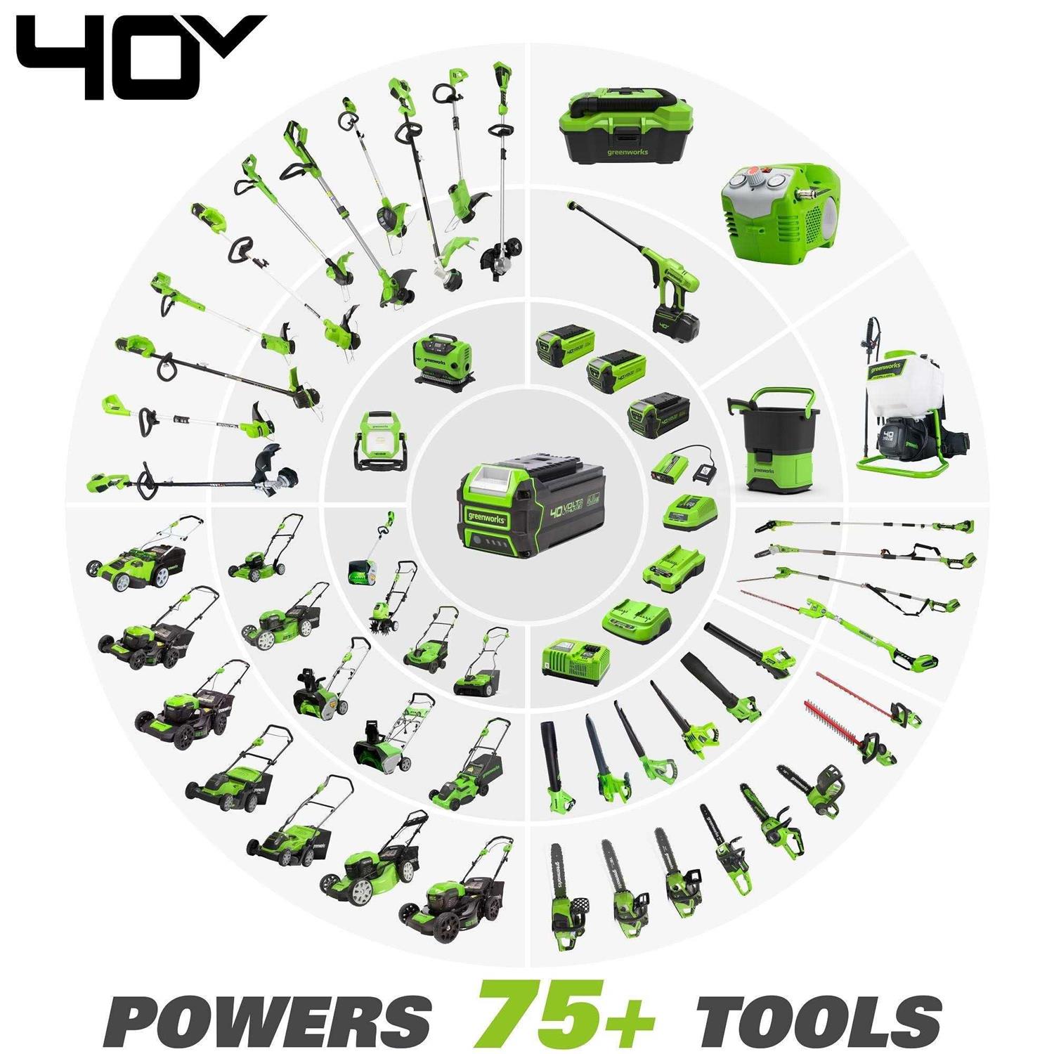 Greenworks 40V 13 Cordless String Trimmer / Edger, 2.0Ah Battery and Charger - Image 4