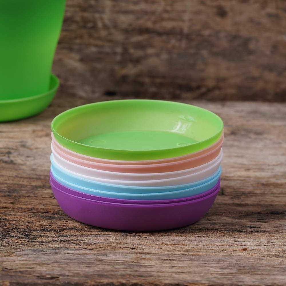 TDHDIKE 10 Pcs Plastic Planters Indoor Pots Mini Flower Seedlings Nursery Flower Pot with Pallet - Image 5