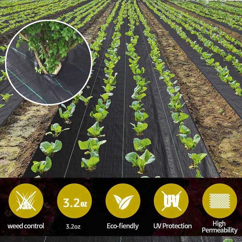 Sunifier Weed Barrier Landscape Fabric Heavy Duty,Garden Fabric Weed Barrier,Black Mulch for Landscaping - Image 2