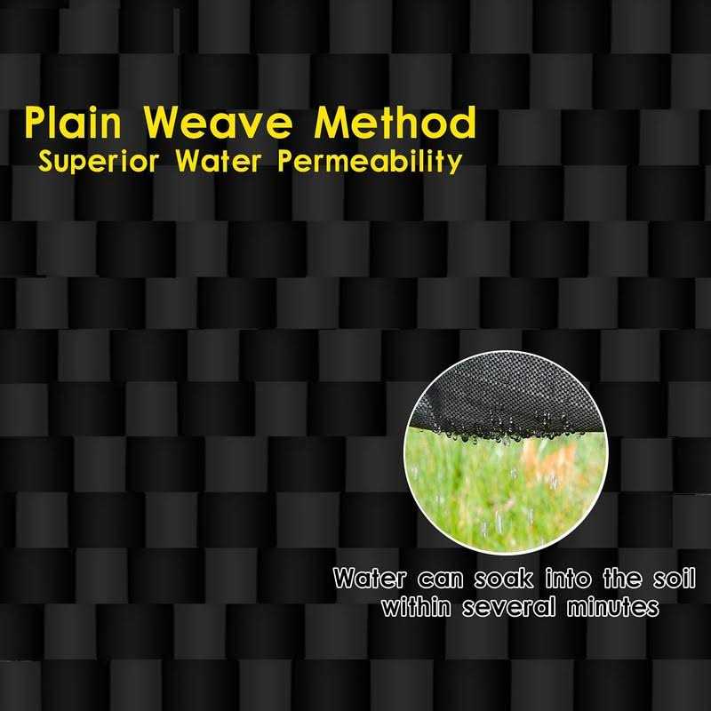 Sunifier Weed Barrier Landscape Fabric Heavy Duty,Garden Fabric Weed Barrier,Black Mulch for Landscaping - Image 3