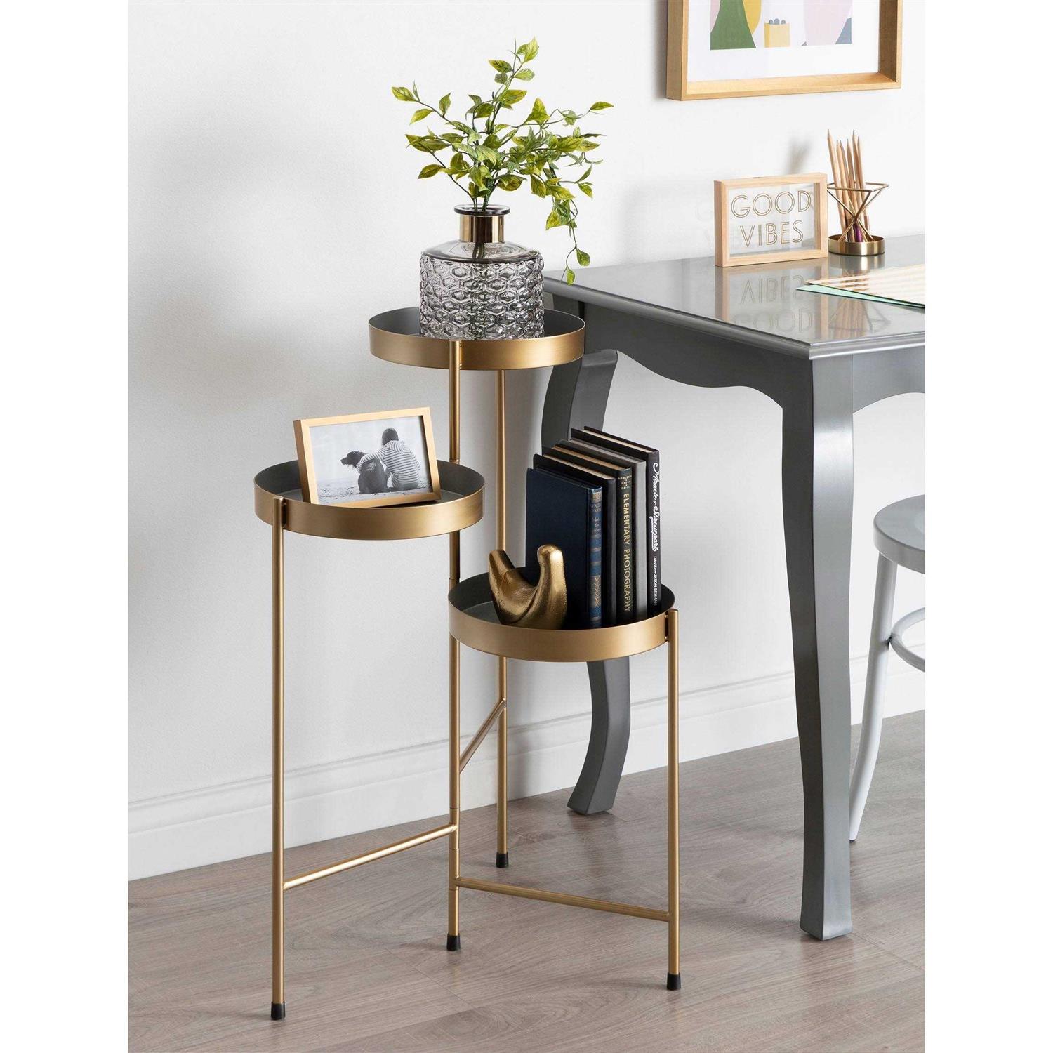 Kate and Laurel Finn Metal Tri-Level Plant Stand - Image 4