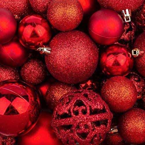 NJN 100pcs Christmas Ball Ornaments Shatterproof Christmas Ornaments SetAwith Hand-held gift Package for Xmas Tree - Image 5