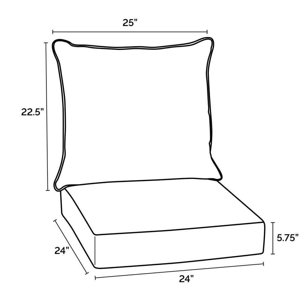 Arden Selections Texture Outdoor Deep Seat Cushion Set - Image 3