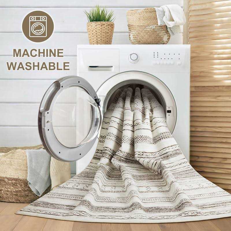 Area Rug Living Room Rugs Washable Large Soft Neutral Boho Moroccan Bohemian Farmhouse Rug Indoor Floor Carpet for Bedroom Under Dining Table - Image 5