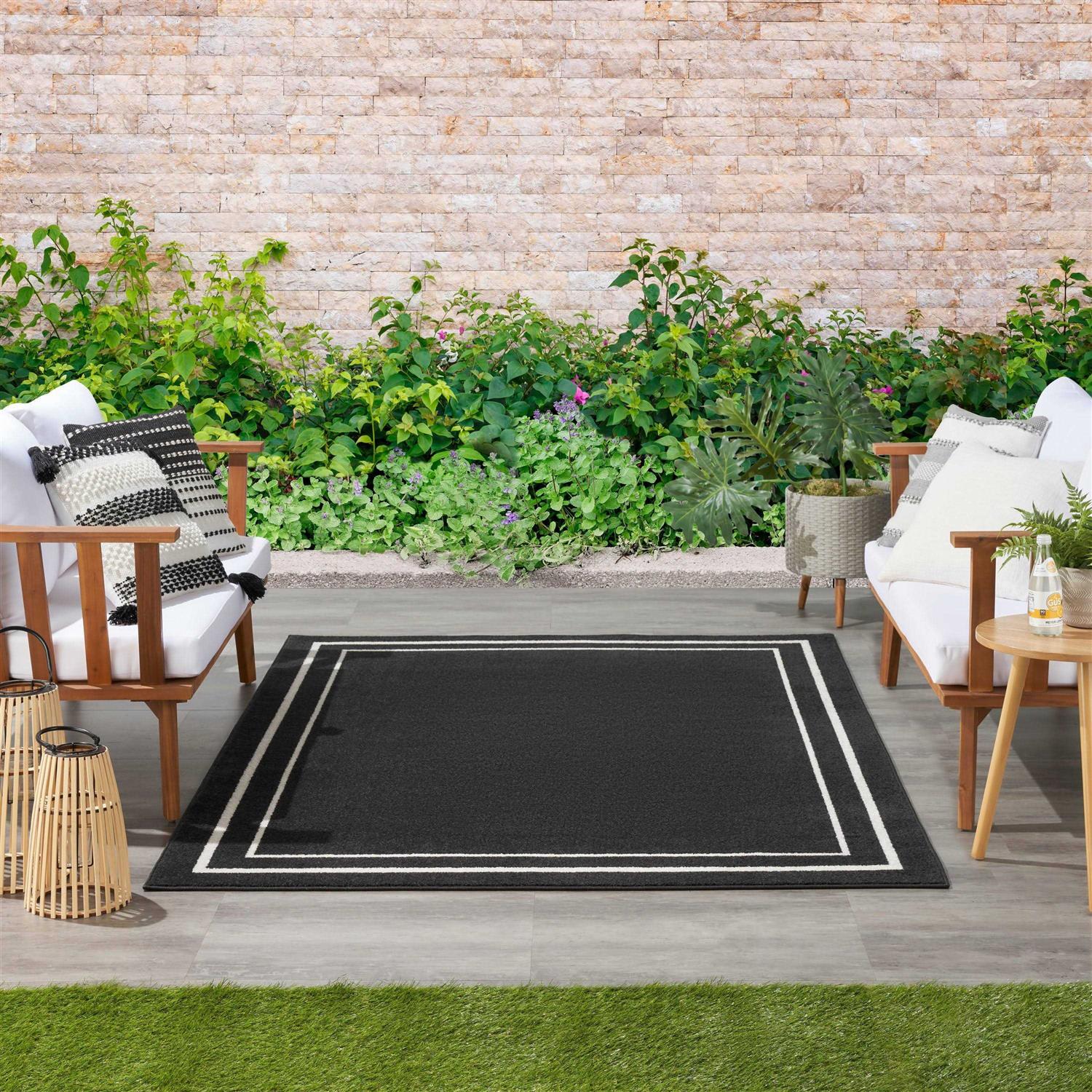 Nourison Essentials Ivory Indoor/Outdoor Area Rug - Image 5