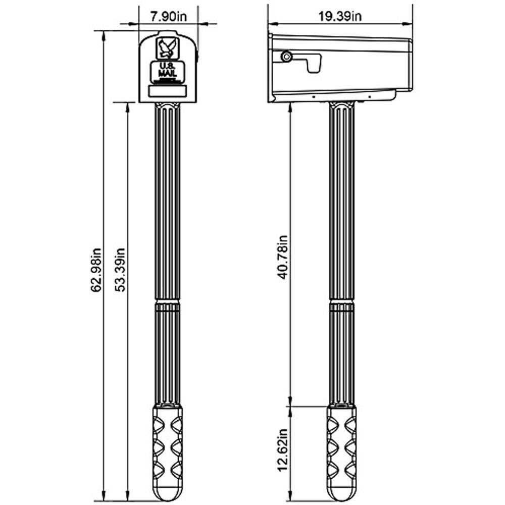 Architectural Mailboxes Newbury Plastic Mailbox and Post Kit - Image 4