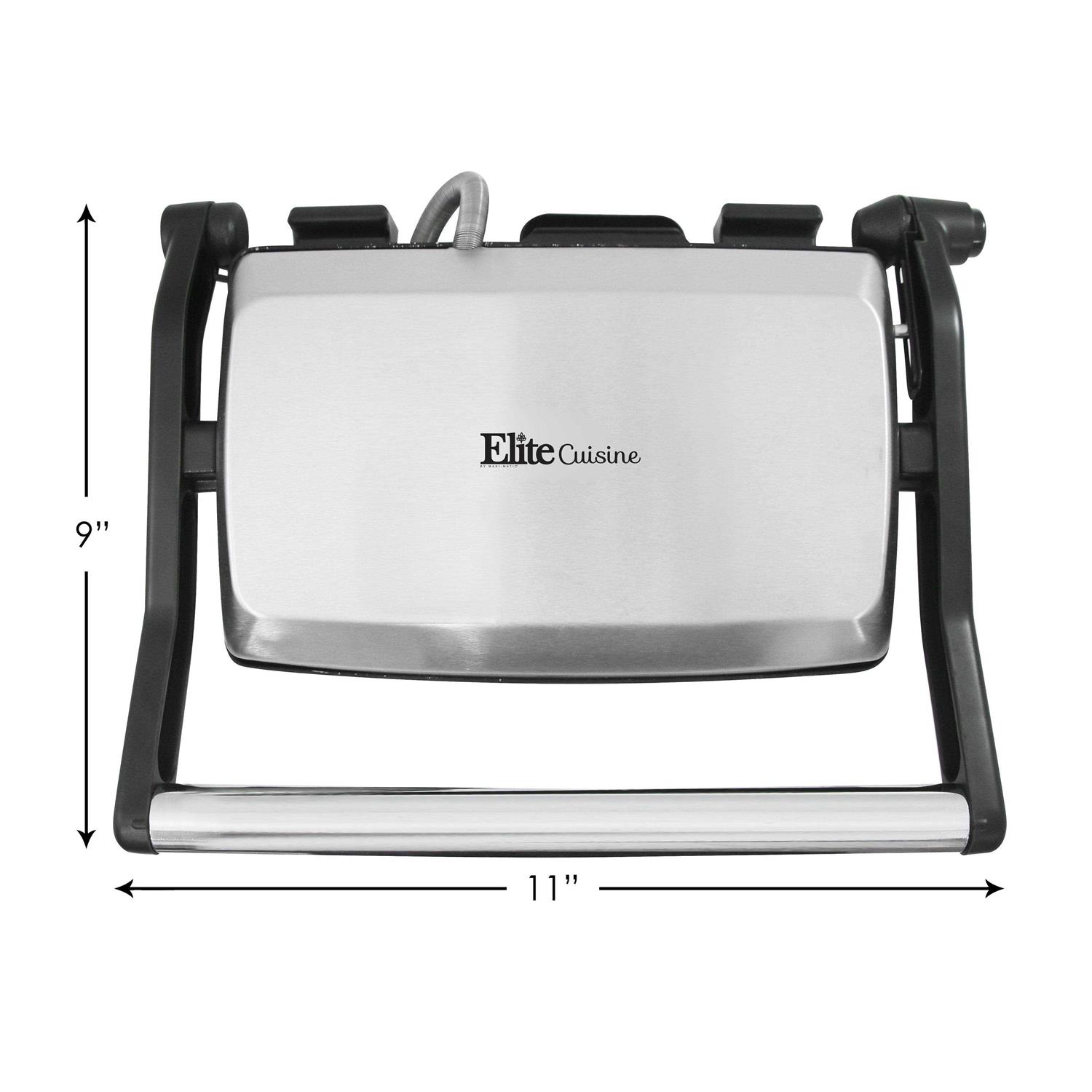Elite Cuisine EPN-2976 3-in-1 Panini Press & Grill - Image 5